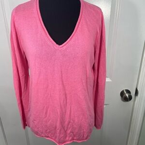 J.Crew Pink V-Neck Long Sleeve Top Size Small CB-112